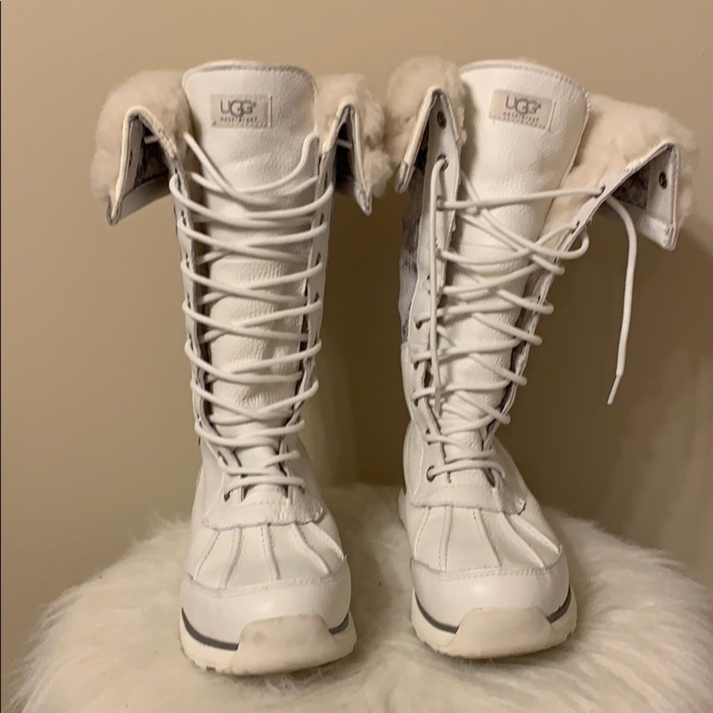 Ugg Adirondack Tall II Snake white waterproof boot